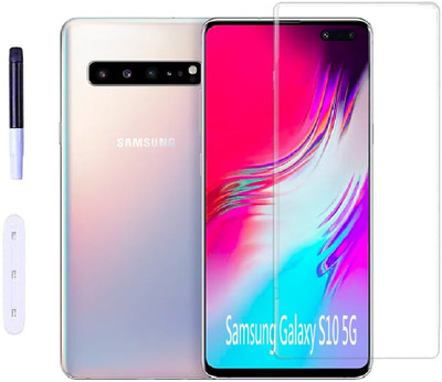 Mersal Edge To Edge Tempered Glass for Samsung Galaxy S10 5G, UV Curved Screen Protector with Easy Installation Kit(Pack of 1)