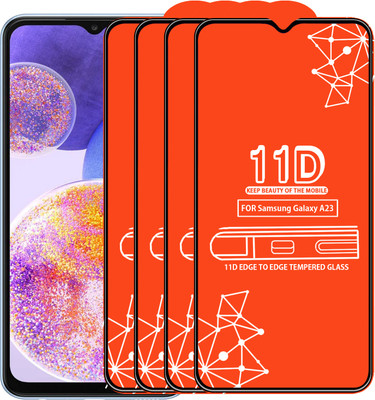 Roxel Edge To Edge Tempered Glass for Samsung Galaxy A23(Pack of 4)