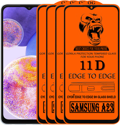 CYOR Edge To Edge Tempered Glass for SAMSUNG A23(Pack of 4)