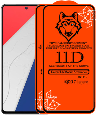 DeepzHub Edge To Edge Tempered Glass for iQOO 7 Legend(Pack of 2)