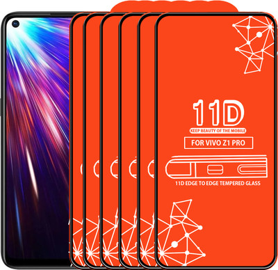 Roxel Edge To Edge Tempered Glass for Vivo Z1 Pro(Pack of 6)