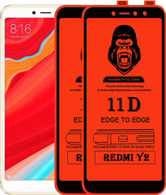 Laxdom Edge To Edge Tempered Glass for Mi Redmi Y2(Pack of 2)