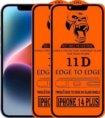 TWIGLO Edge To Edge Tempered Glass for IPHONE 14 PLUS(Pack of 3)