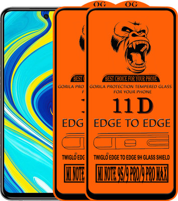 TWIGLO Edge To Edge Tempered Glass for REDMI NOTE 9S(Pack of 3)