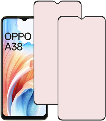 SPRITZEN Edge To Edge Tempered Glass for Oppo A38, Matt Glass(Pack of 2)