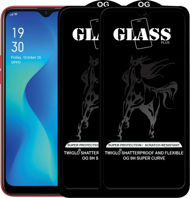 TWIGLO Edge To Edge Tempered Glass for OPPO A1K(Pack of 2)