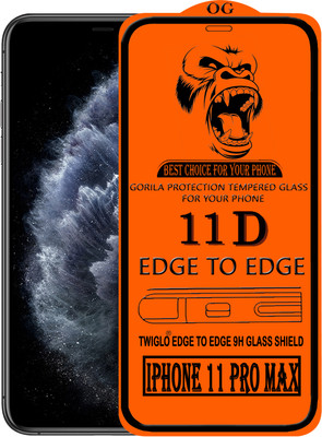 TWIGLO Edge To Edge Tempered Glass for IPHONE 11 PRO MAX(Pack of 1)