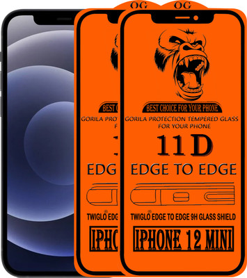 TWIGLO Edge To Edge Tempered Glass for IPHONE 12 MINI(Pack of 3)