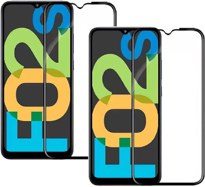 9H Edge To Edge Tempered Glass for Samsung Galaxy F02s-11D Glass(Pack Of 2)(Pack of 2)