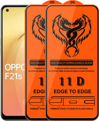 Forego Edge To Edge Tempered Glass for Oppo F21 Pro(Pack of 2)