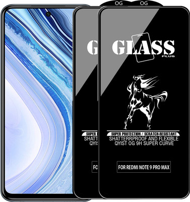 Qyist Edge To Edge Tempered Glass for REDMI NOTE 9 PRO MAX(Pack of 2)