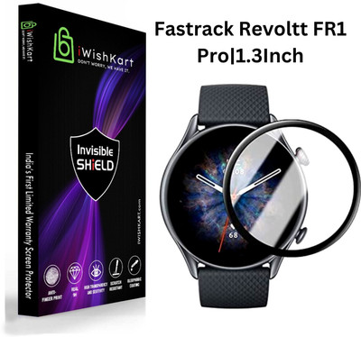 iWishKart Edge To Edge Tempered Glass for Fastrack Revoltt FR1 Pro, Revolt FR1Pro, 1.3Inch, Smart Watch NOT Included, NOT Tempered Glass(Pack of 1)