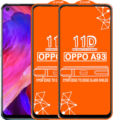 CYOR Edge To Edge Tempered Glass for OPPO A93(Pack of 2)