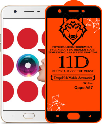 DeepzHub Edge To Edge Tempered Glass for Oppo A57(Pack of 1)