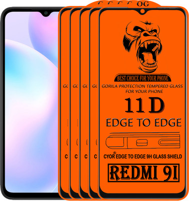 CYOR Edge To Edge Tempered Glass for REDMI 9I(Pack of 5)