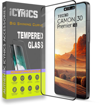 ICYNICS Edge To Edge Tempered Glass for Tecno Camon 30 Premier 5G, Anti-Fingerprint, Waterproof, Oil-resistant, Bubble-Free, Ultra thin, Scratch Resistant Full Coverage with Wooden box to ensure safety(Pack of 1)