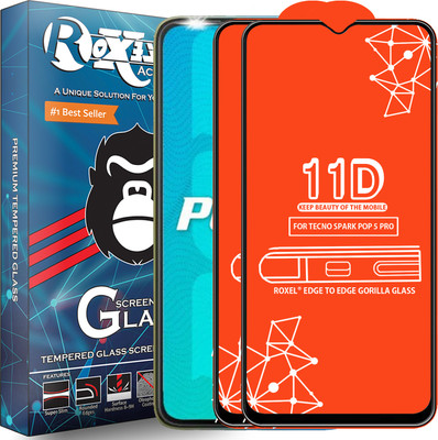 Roxel Edge To Edge Tempered Glass for Tecno Pop 5 Pro(Pack of 2)
