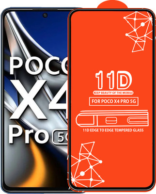 Roxel Edge To Edge Tempered Glass for Poco X4 Pro 5G(Pack of 1)