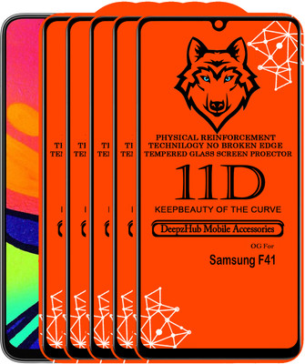 CRodible Edge To Edge Tempered Glass for Samsung Galaxy F41(Pack of 5)