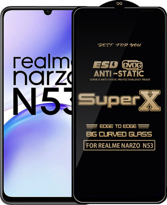 Qyist Edge To Edge Tempered Glass for REALME NARZO N53(Pack of 1)