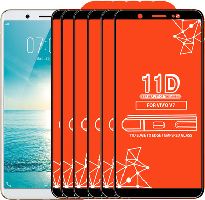 Qyist Edge To Edge Tempered Glass for VIVO V7 Plus(Pack of 6)