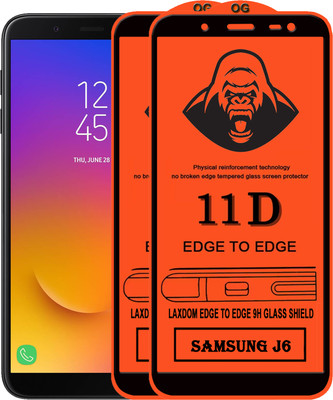Laxdom Edge To Edge Tempered Glass for Samsung Galaxy J6(Pack of 2)