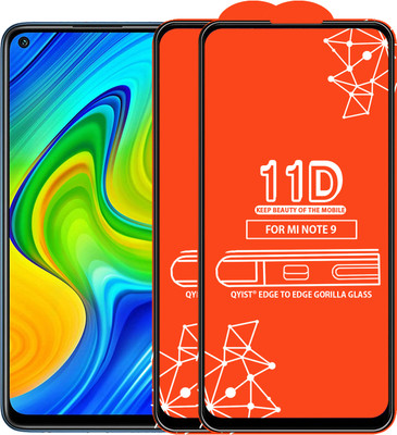 Qyist Edge To Edge Tempered Glass for Redmi Note 9(Pack of 2)