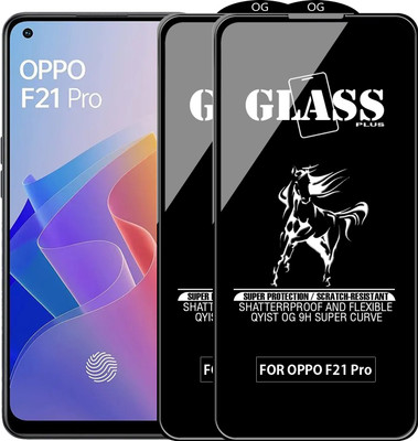Qyist Edge To Edge Tempered Glass for OPPO F21 PRO(Pack of 2)