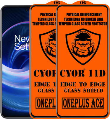 CYOR Edge To Edge Tempered Glass for ONEPLUS ACE(Pack of 2)