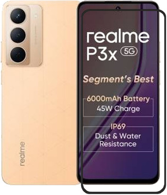 AKSHUD Edge To Edge Tempered Glass for Realme P3x 5g, Realme P3x(Pack of 1)