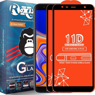 Roxel Edge To Edge Tempered Glass for Samsung Galaxy J4 Plus(Pack of 2)