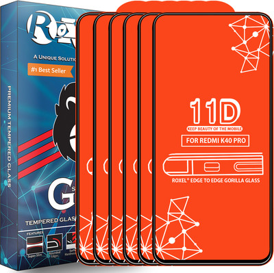 Roxel Edge To Edge Tempered Glass for Xiaomi Redmi K40 Pro(Pack of 6)