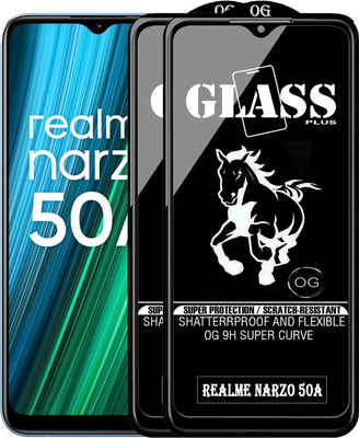 PFOAM Edge To Edge Tempered Glass for REALME NARZO 50A(Pack of 2)