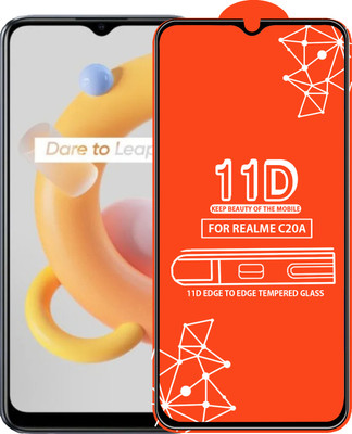 Qyist Edge To Edge Tempered Glass for Realme C20A(Pack of 1)
