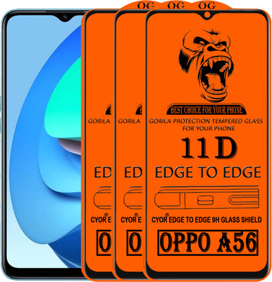CYOR Edge To Edge Tempered Glass for OPPO A56(Pack of 3)