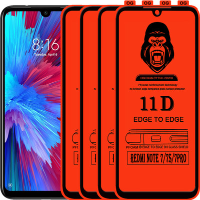 Laxdom Edge To Edge Tempered Glass for REDMI NOTE 7 PRO(Pack of 4)