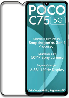 NSTAR Edge To Edge Tempered Glass for Poco C75 5G(Pack of 1)