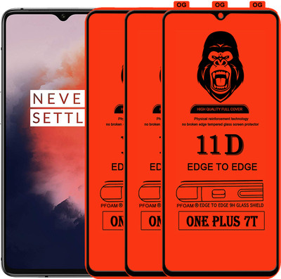 Rofix star Edge To Edge Tempered Glass for ONEPLUS 7T(Pack of 3)