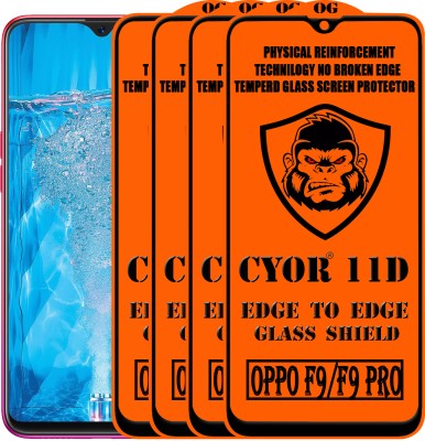 CYOR Edge To Edge Tempered Glass for OPPO F9 Pro(Pack of 4)