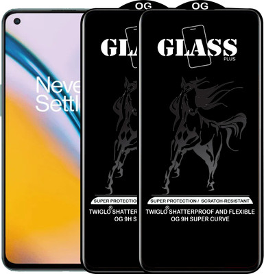 TWIGLO Edge To Edge Tempered Glass for ONEPLUS NORD 2(Pack of 2)