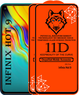CRodible Edge To Edge Tempered Glass for Infinix Hot 9(Pack of 2)