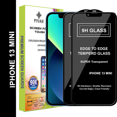 PFOAM Edge To Edge Tempered Glass for APPLE IPHONE 13 MINI(Pack of 2)
