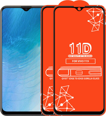 Qyist Edge To Edge Tempered Glass for Vivo Y19(Pack of 2)
