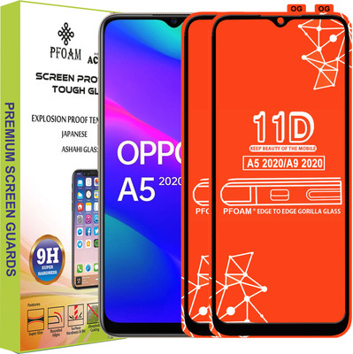 PFOAM Edge To Edge Tempered Glass for OPPO A9 2020(Pack of 2)