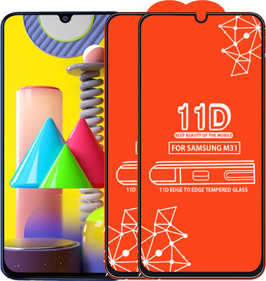Qyist Edge To Edge Tempered Glass for Samsung Galaxy M31(Pack of 2)