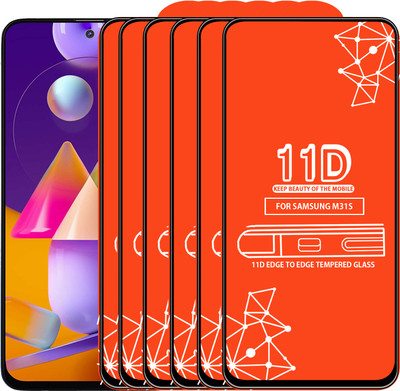 Qyist Edge To Edge Tempered Glass for Samsung Galaxy M31S(Pack of 6)