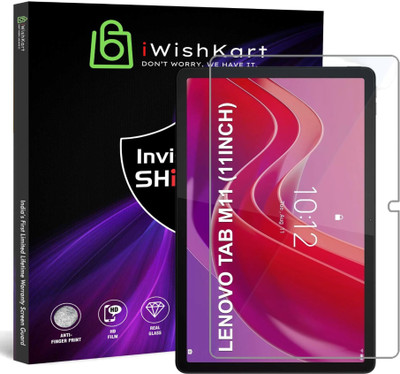 iWishKart Tempered Glass Guard for Lenovo Tab M11 10.95 Inch, Premium Military grade Edge to Edge Premium gorilla temper black glass screenguard with Self Installation Guide - Wet & Dry wipes, Dust Absorber [With Warranty] tab / tablet ka gilas cover | Premium Accessories(Pack of 1)