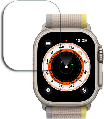 SOMTONE Edge To Edge Tempered Glass for Apple Watch Ultra 49mm SMARTWATCH SCREEN GUARD(Pack of 1)