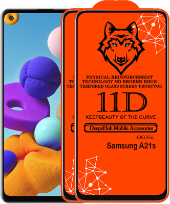 CRodible Edge To Edge Tempered Glass for Samsung Galaxy A21s(Pack of 2)