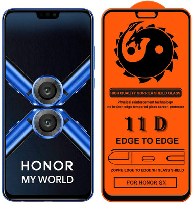 9H Edge To Edge Tempered Glass for Honor 8X (Full Screen Coverage with Easy Installation Kit)(Pack of 1)